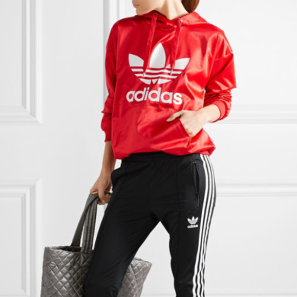 ADIDAS Originals Satin Hooded top - Picture 2 of 7